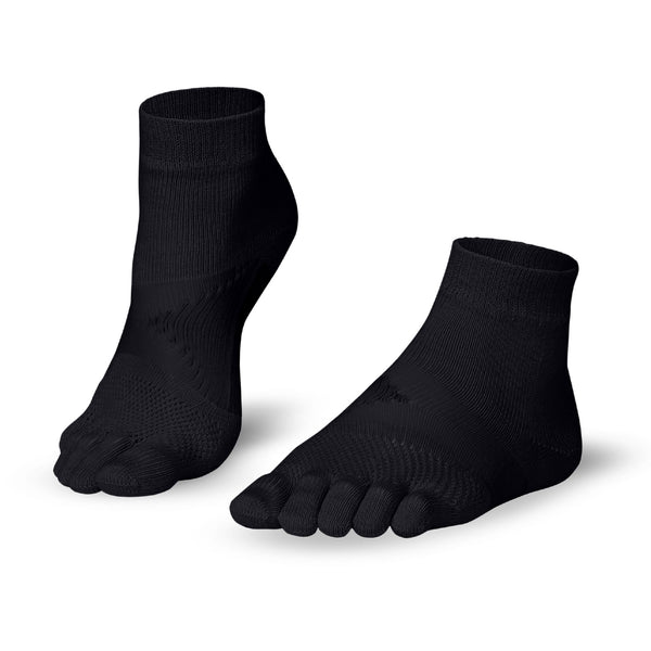 Knitido Marathon chaussettes à orteils pour le sport et les courses de longue distance - noir