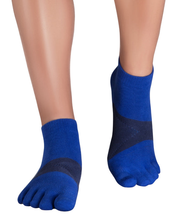 Knitido MTS ultralite Marathon calcetines de dedo del pie de Coolmax para los deportes: correr, fitness, ciclismo, crossfit en los días calurosos en azul / azul marino
