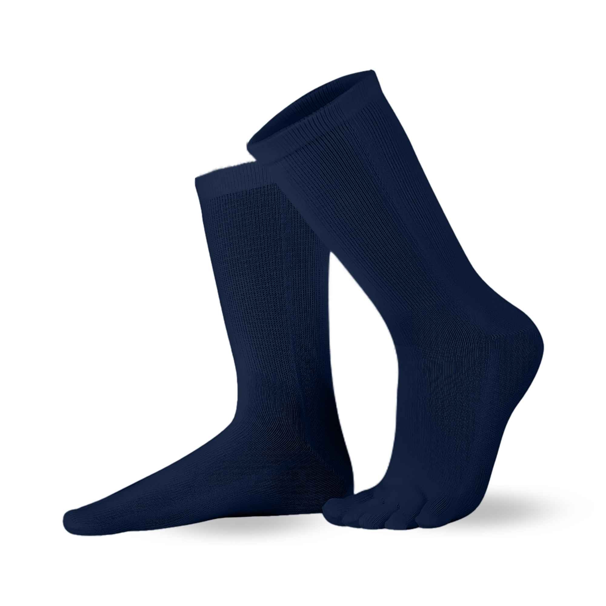 Bombažne nogavice Knitido Essentials v mornariški barvi