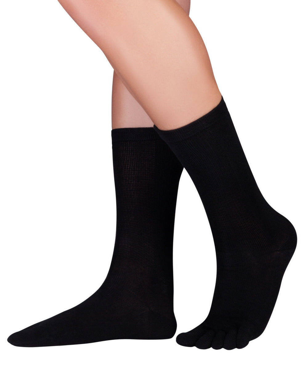 Knitido DR. FOOT SILVER PROTECT ANTIMIKROBIELLE chaussettes à orteils Mollet chaussettes à orteils EN Coton (87%) RÉSISTANT À LA CUISINE AVEC FIL D'ARGENT en noir 