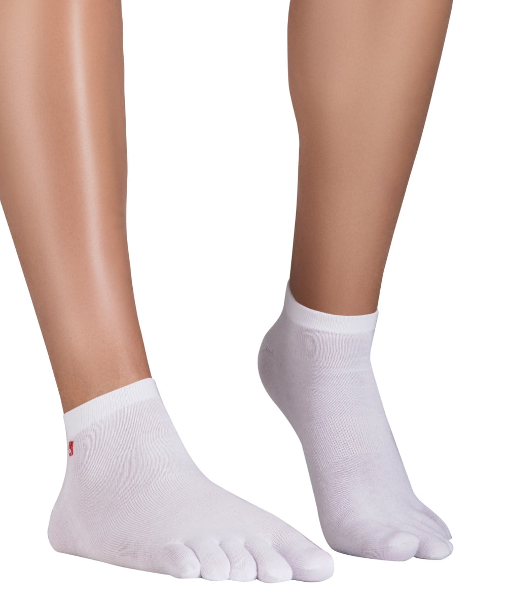 chaussettes à orteils Baskets Coolmax de Knitido Track & Trail ultralite fresh en blanc
