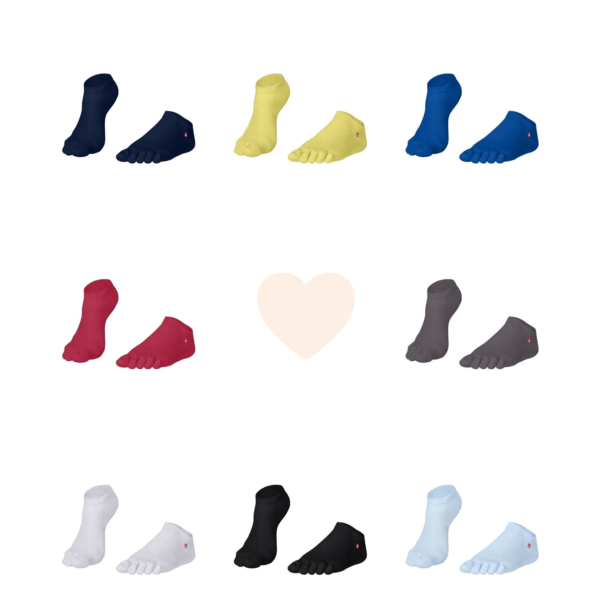 calze con dita Sneaker Coolmax di Knitido Track & Trail ultralite fresca in molti colori