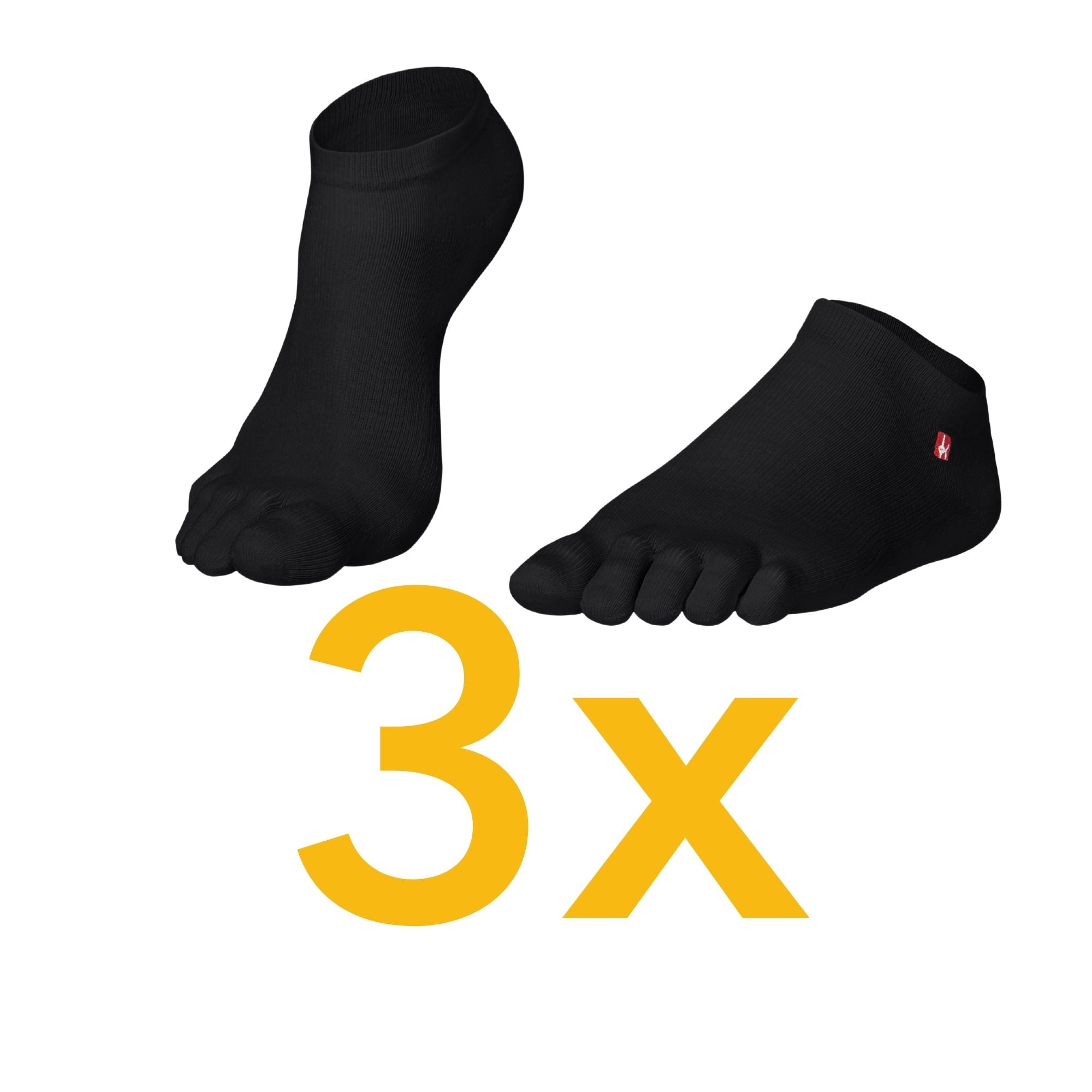 3-pack sports toe socks from Coolmax and cotton from Knitido in charcoal grey