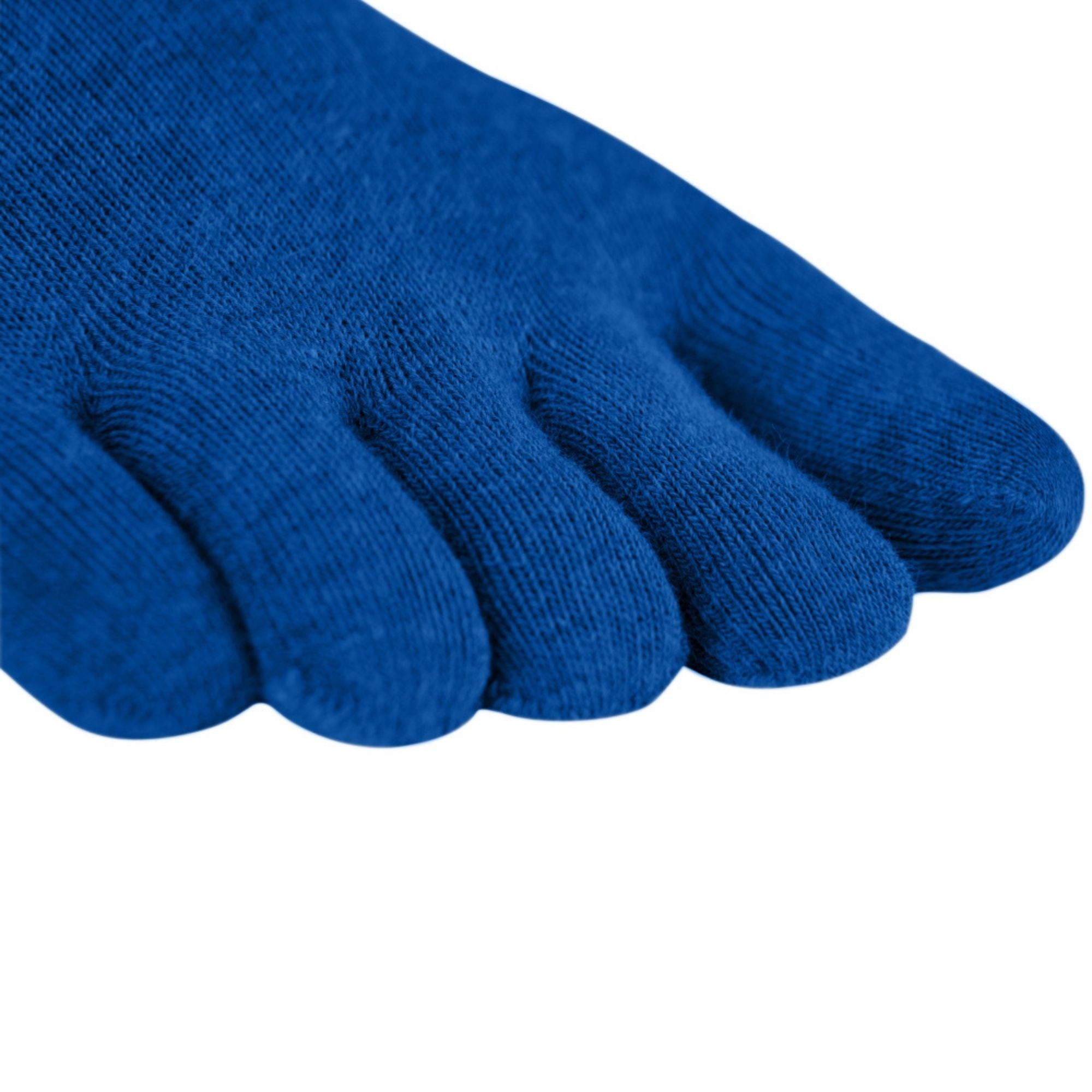 3-pack sports toe socks from Coolmax and cotton from Knitido in mandarin blue