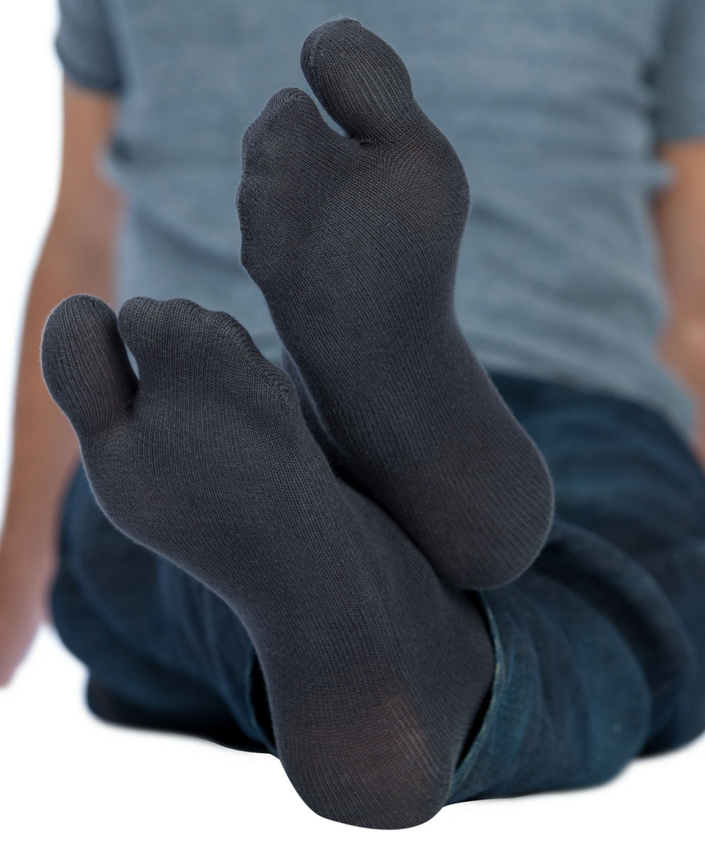 Voordelig pakket van 3: Korte katoenen tabi sokken van Knitido 