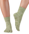 Knitido Fruits & Pepper toe socks with grip for yoga and pilates green green non-slip toe socks for women