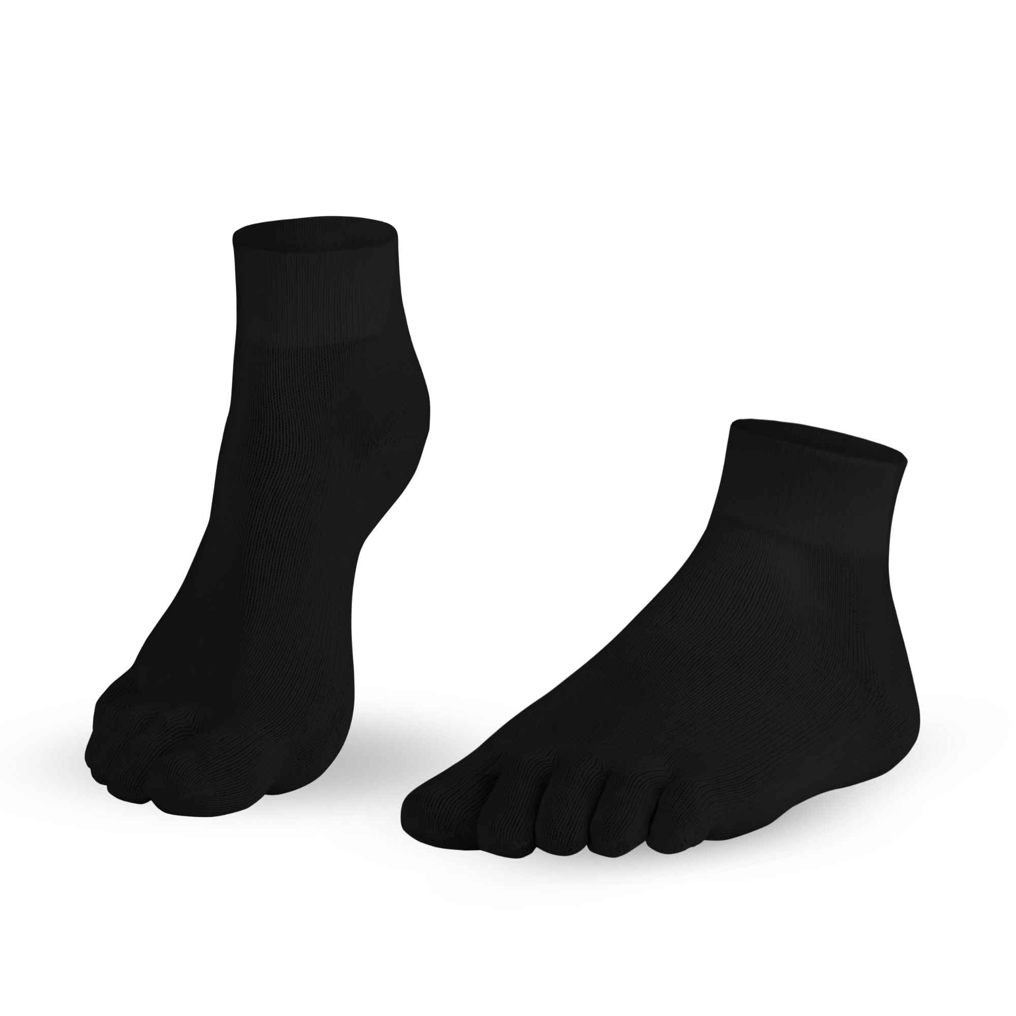 Knitido Dr. Foot Silver Protect® calze con dita con filo d'argento antimicrobico alla caviglia, colore nero 