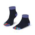 Regenbogen, korte sokken met kleurrijke tenen - Knitido®