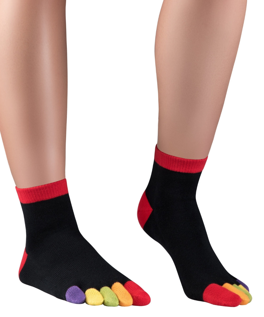 Knitido Rainbow Moods cheville longue chaussettes à orteils avec orteils colorés pour femmes hommes enfants