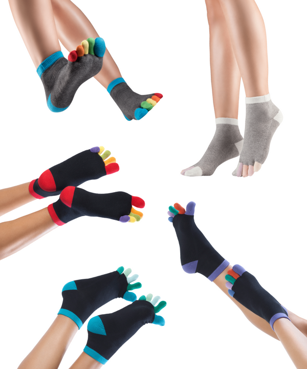 Knitido RAINBOWS | Kratke nogavice s pisanimi prsti iz 95 % bombaža, za ženske, moške in otroke, v vseh barvah 