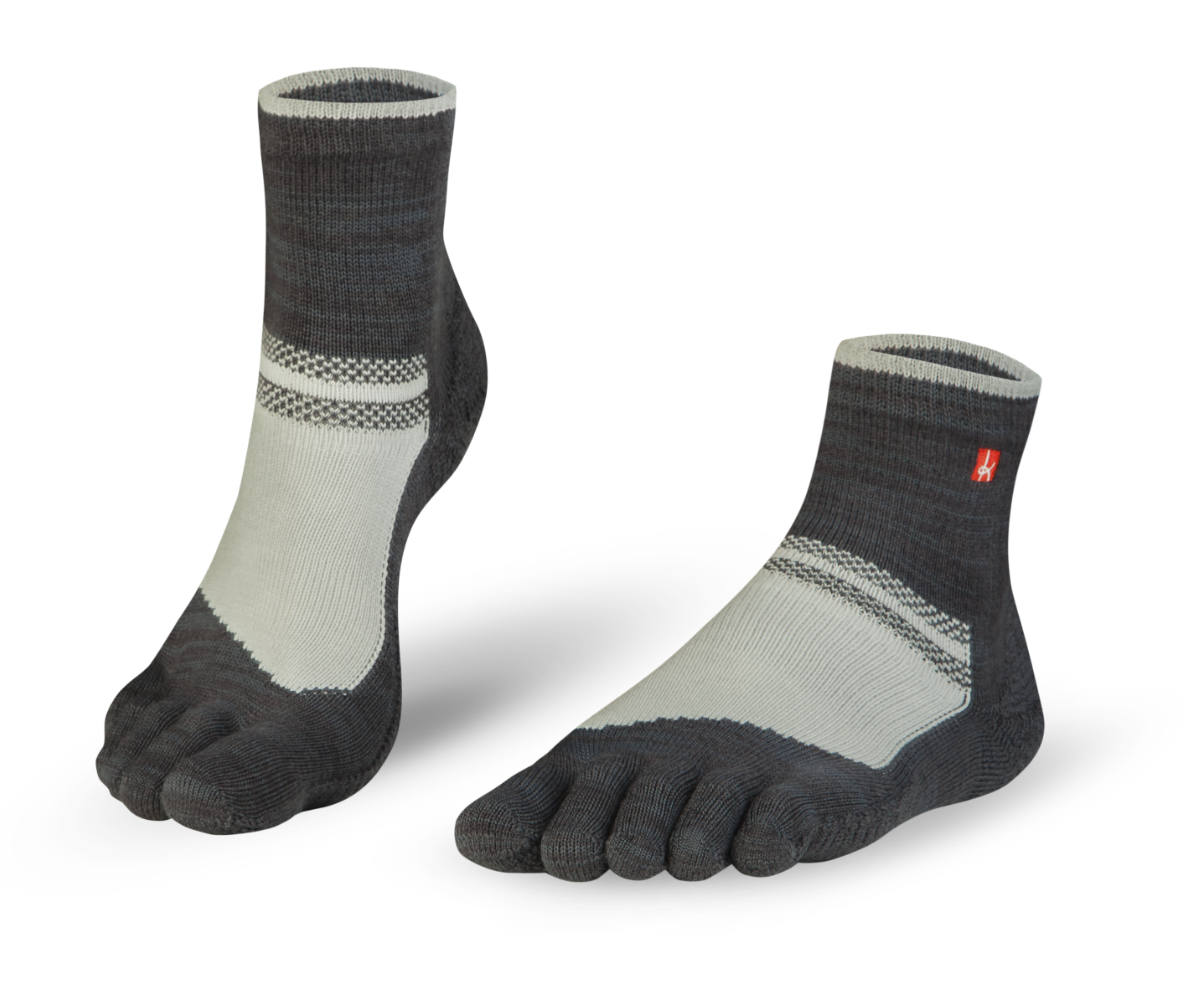 Outdoor Midi Hiing toe socks Zehensocken zum Wandern grau und hellgrau grey and light grey