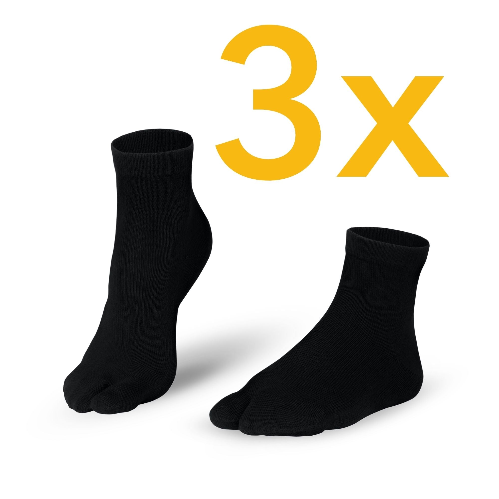 Kratke nogavice Essentials Tabi, 3 pakiranja - Knitido®