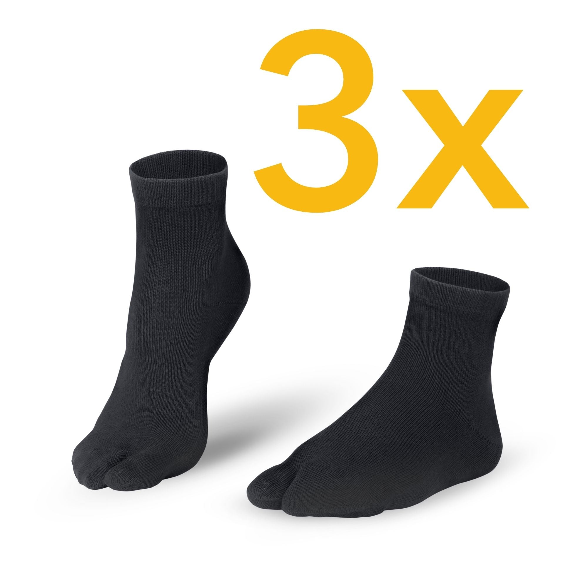 Essentials Tabi chaussettes courtes, pack économique de 3 - Knitido