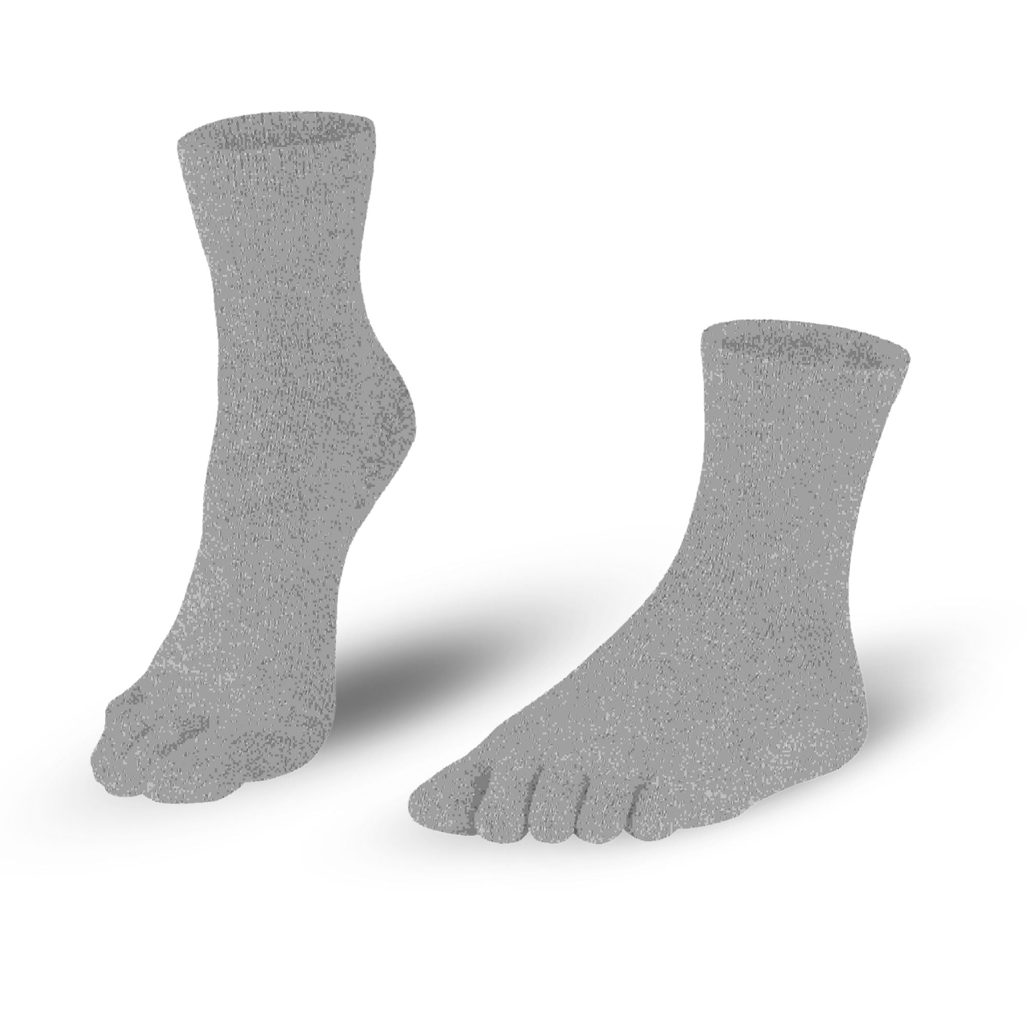 Cotton toe socks socks in light grey for ladies and gentlemen