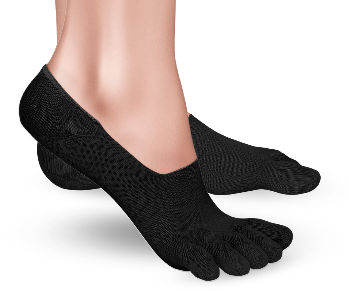 Calcetines de dedos Knitido Essentials No Show toe socks in black