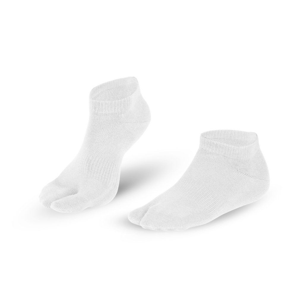 Knitido Tabi nogavice Sneaker, kratke bombažne nogavice Tabi z enim velikim prstom bele barve