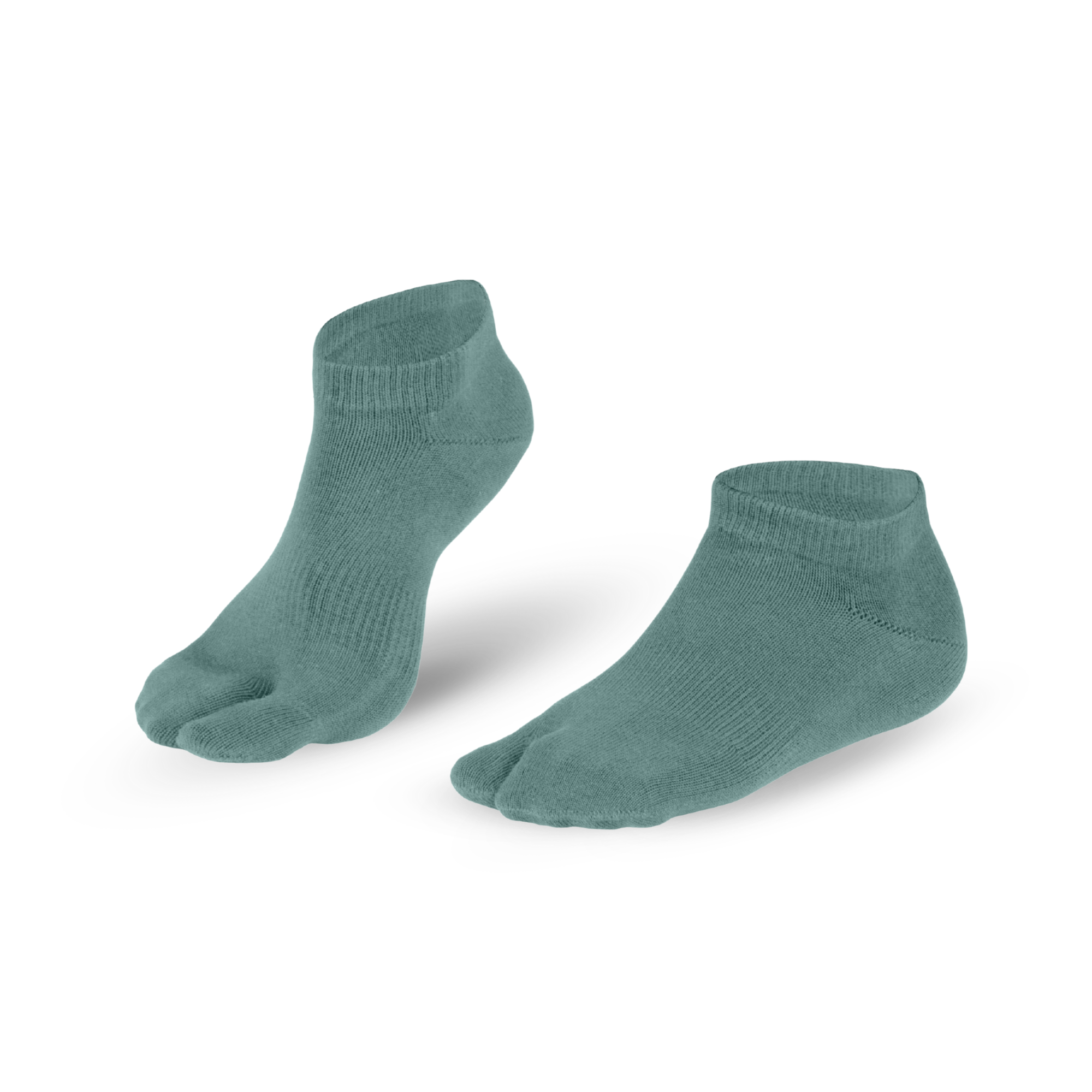 Knitido Tabi Socks Sneaker, chaussettes courtes en coton avec un seul gros orteil gris-bleu