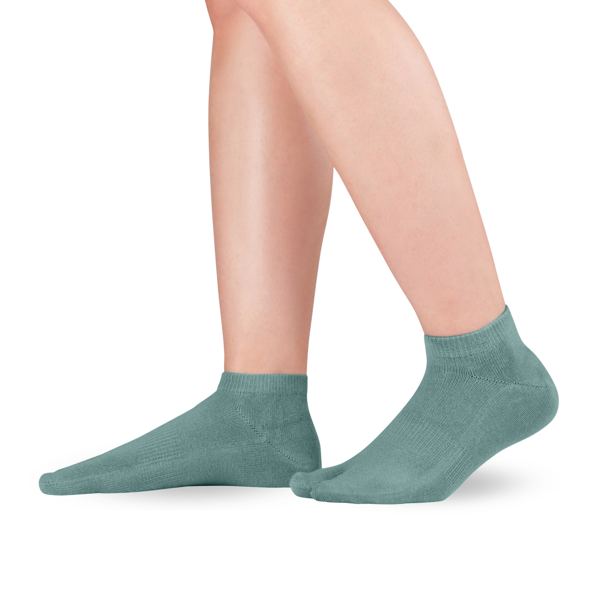 Knitido Tabi Socks Sneaker, kurze Baumwoll-Tabisocken mit einzelner großer Zehe graublau