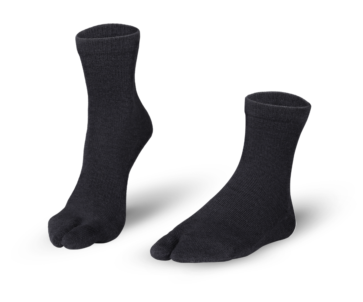 Toe socks Knitido Cotton & Merino Tabi in black