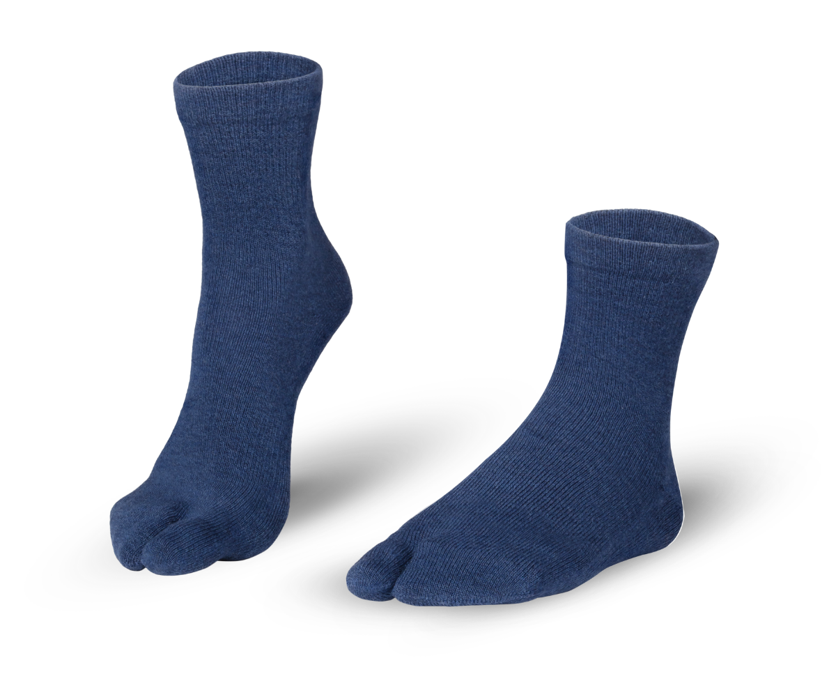 Knitido Cotone e Merino Tabi calze con dita calzini a punta Blu blu