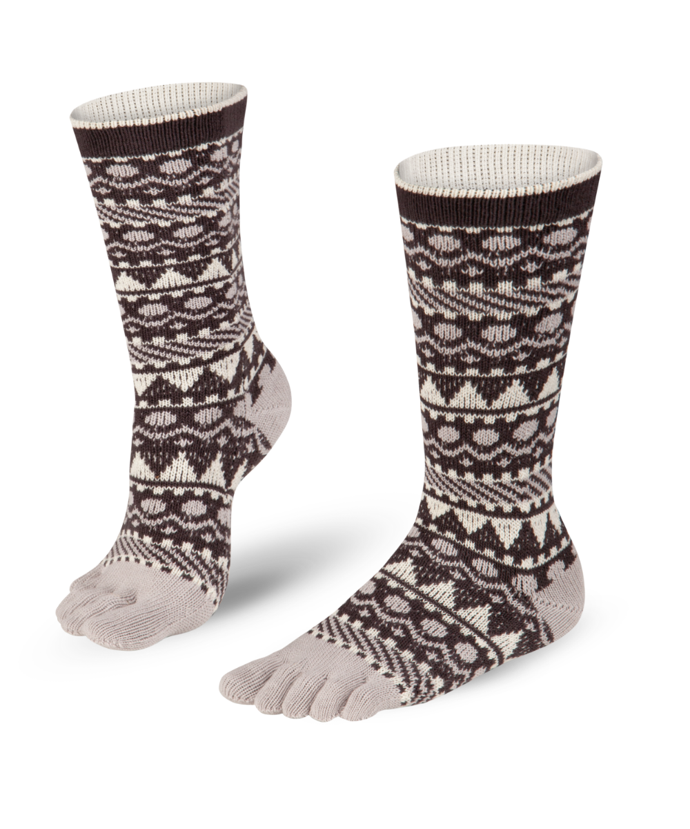 Biwa Cotone caldo calze con dita calze da punta in cotone donna monocolore
