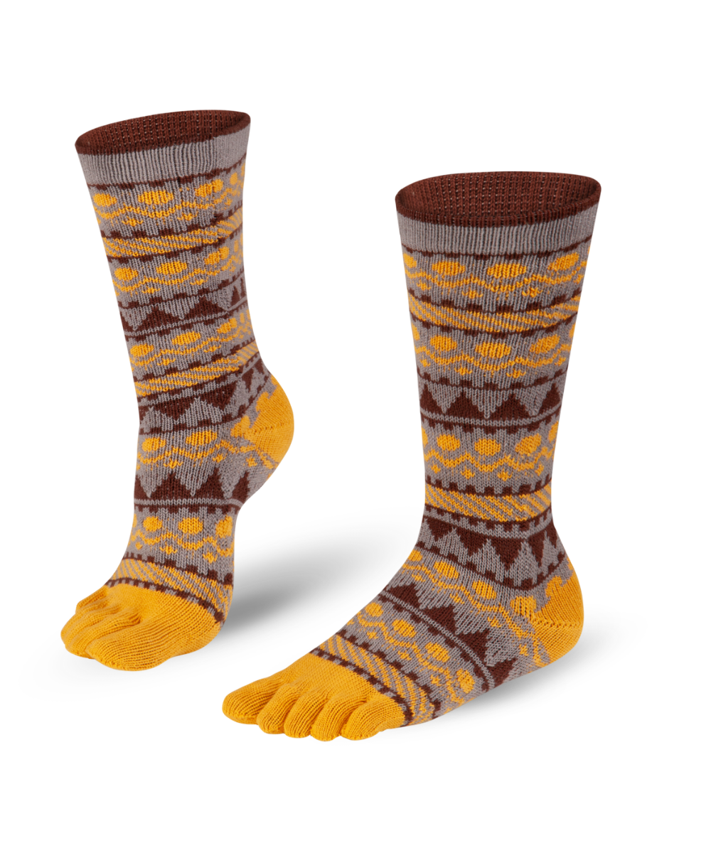 Biwa Cotton chaud chaussettes à orteils en coton pour femmes warm cotton toe socks women moutarde jaune mustard