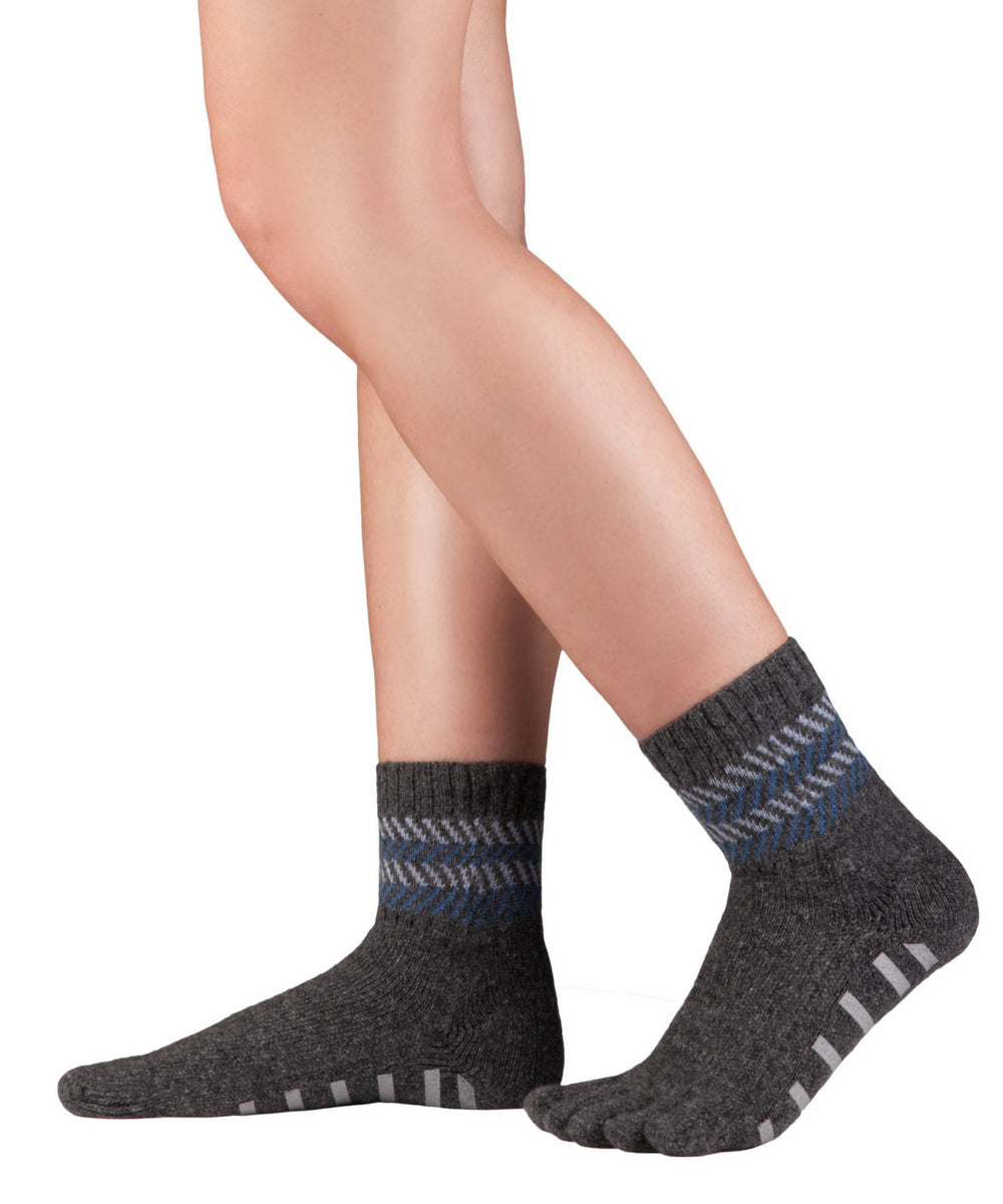 Merino Cashmere Home Socks with ABS - anthracite blue